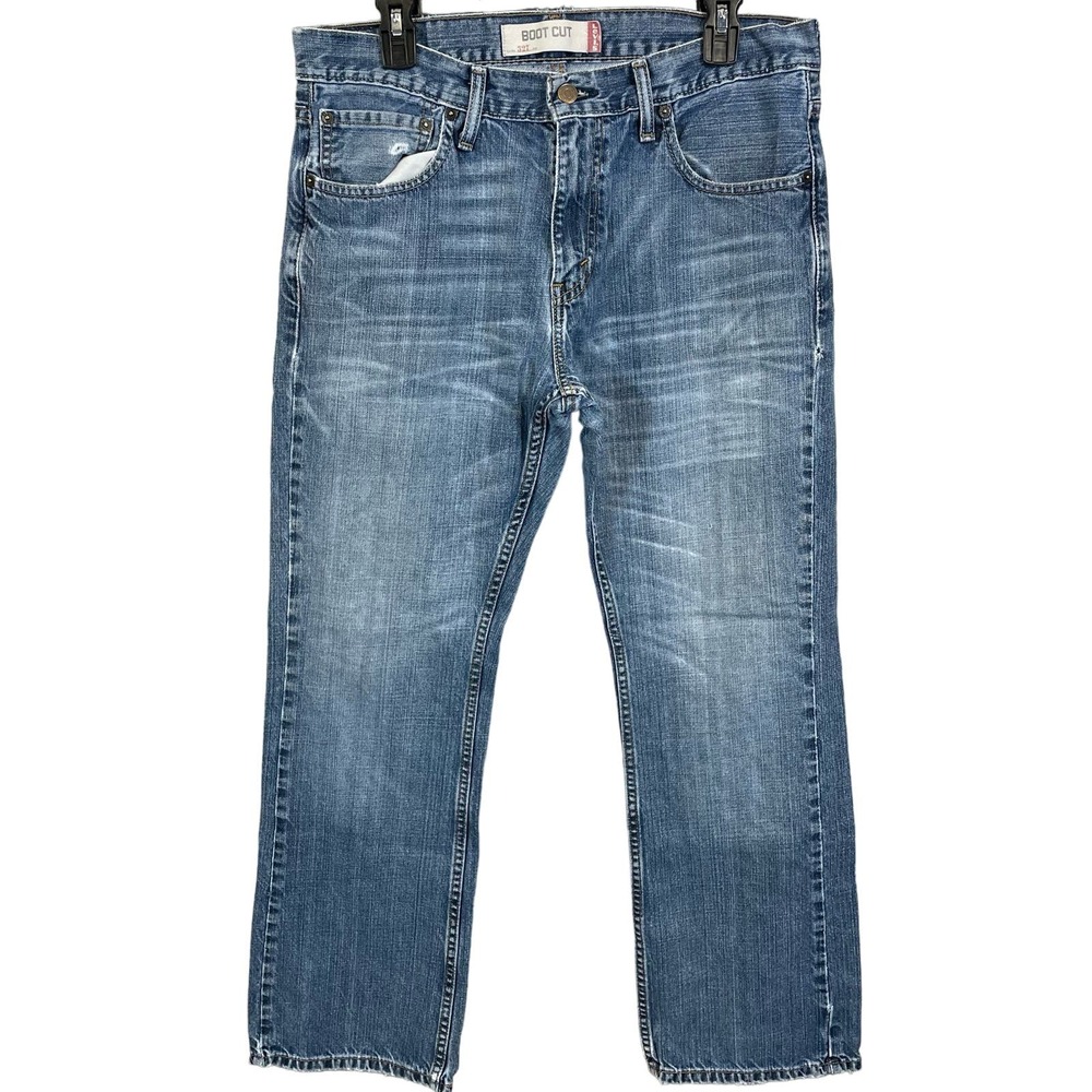 Levis 527 Mens Bootcut Jeans Blue Size 34x30 Medium Wash Casual Workwear Denim